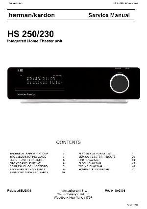 Сервисная инструкция Harman-Kardon HS-250-230 ― Manual-Shop.ru