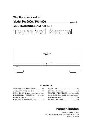 Сервисная инструкция Harman-Kardon PA-2000, PA-4000 ― Manual-Shop.ru