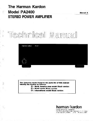 Сервисная инструкция Harman-Kardon PA-2400 ― Manual-Shop.ru