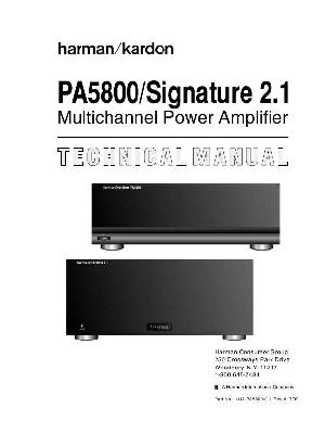 Сервисная инструкция Harman-Kardon PA-5800 SIGNATURE-2.1 ― Manual-Shop.ru