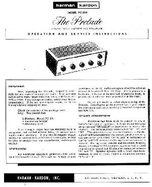 Сервисная инструкция Harman-Kardon PC-200 PRELUDE ― Manual-Shop.ru