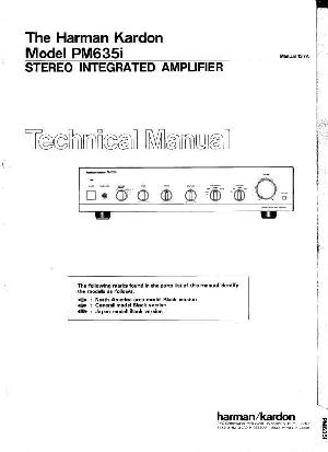 Сервисная инструкция Harman-Kardon PM-635I ― Manual-Shop.ru