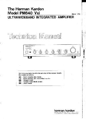 Сервисная инструкция Harman-Kardon PM-640VXI ― Manual-Shop.ru