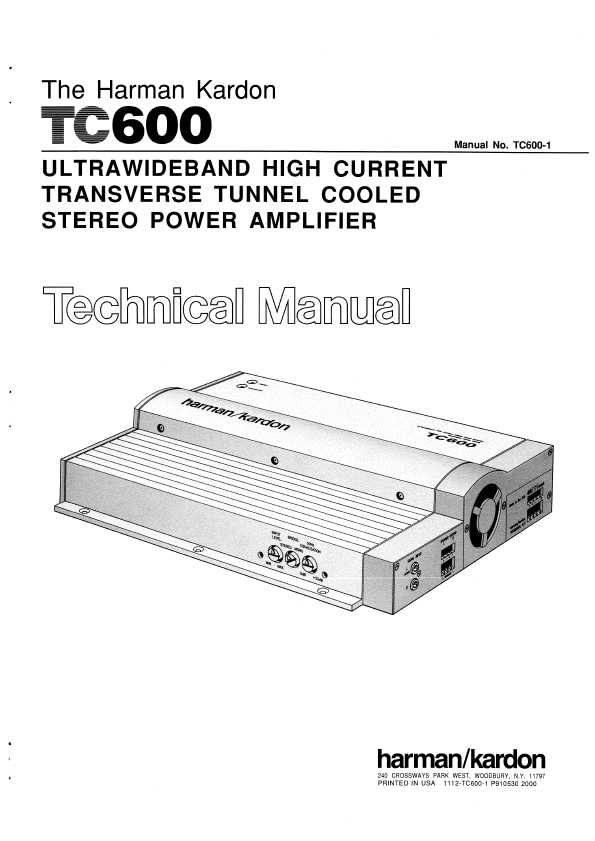 Service manual Harman-Kardon TC-600 