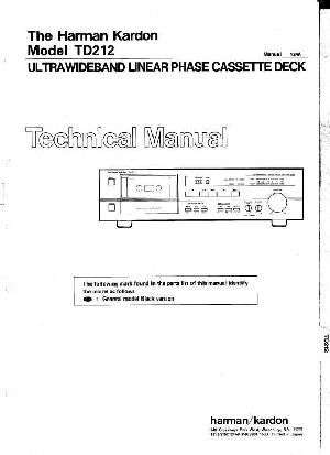 Сервисная инструкция Harman-Kardon TD-212 ― Manual-Shop.ru