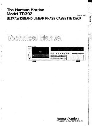 Сервисная инструкция Harman-Kardon TD-392 ― Manual-Shop.ru