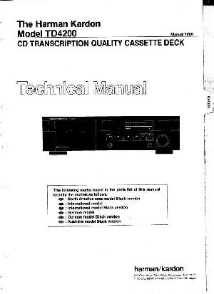 Сервисная инструкция Harman-Kardon TD-4200 ― Manual-Shop.ru