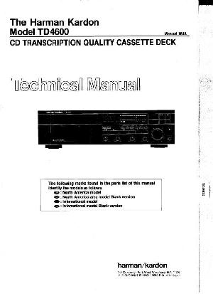 Сервисная инструкция Harman-Kardon TD-4600 ― Manual-Shop.ru