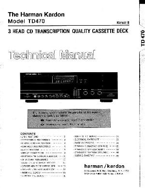 Сервисная инструкция Harman-Kardon TD-470 ― Manual-Shop.ru