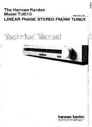 Сервисная инструкция Harman-Kardon TU-610 ― Manual-Shop.ru