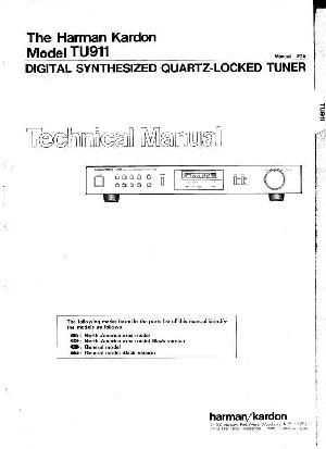 Сервисная инструкция Harman-Kardon TU-911 ― Manual-Shop.ru