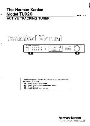 Сервисная инструкция Harman-Kardon TU-920 ― Manual-Shop.ru