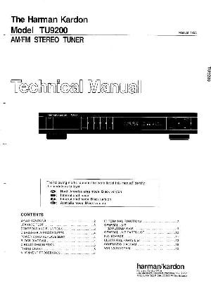Сервисная инструкция Harman-Kardon TU-9200 ― Manual-Shop.ru