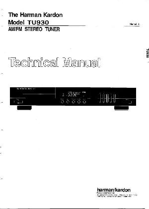 Сервисная инструкция Harman-Kardon TU-930 ― Manual-Shop.ru