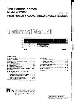 Сервисная инструкция Harman-Kardon VCD-1000 ― Manual-Shop.ru