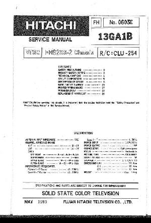Service manual HITACHI 13GA1B ― Manual-Shop.ru