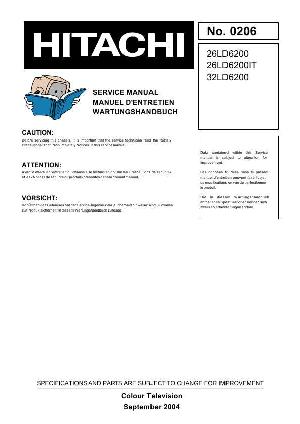 Сервисная инструкция Hitachi 26LD6200, 32LD6200 ― Manual-Shop.ru
