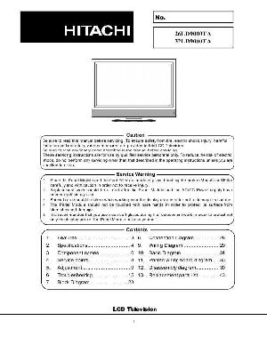 Сервисная инструкция Hitachi 26LD9000TA, 32LD9000TA  ― Manual-Shop.ru