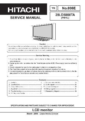 Service manual Hitachi 28LD5000TA ― Manual-Shop.ru