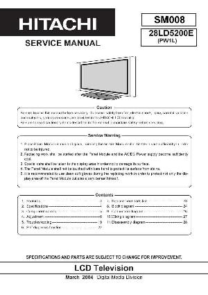 Service manual HITACHI 28LD5200E ― Manual-Shop.ru