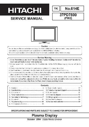 Service manual Hitachi 37PD7800 ― Manual-Shop.ru