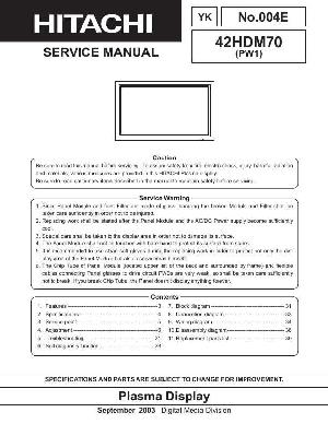Сервисная инструкция Hitachi 42HDM70 ― Manual-Shop.ru