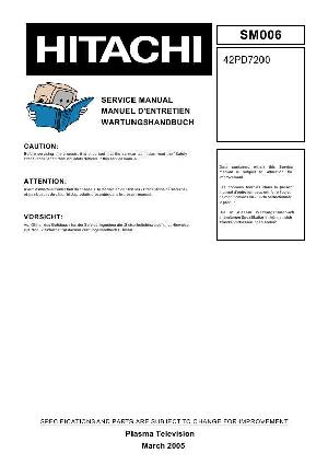 Service manual Hitachi 42PD7200 ― Manual-Shop.ru