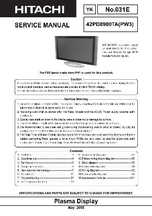 Service manual Hitachi 42PD8900TA ― Manual-Shop.ru