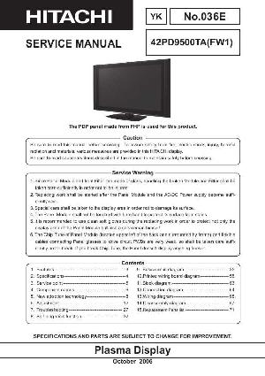 Сервисная инструкция Hitachi 42PD9500TA ― Manual-Shop.ru