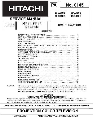 Service manual Hitachi 43GX10B, 50GX30B ― Manual-Shop.ru
