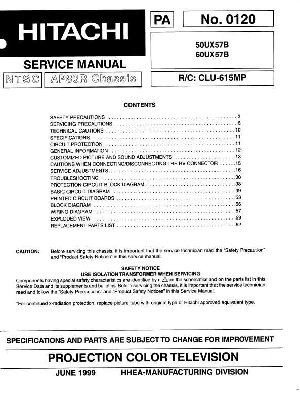 Service manual Hitachi 50UX57B, 60UX57B ― Manual-Shop.ru