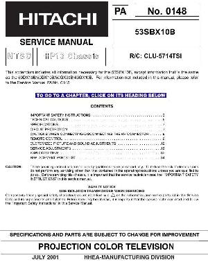 Service manual Hitachi 53SBX10B  ― Manual-Shop.ru