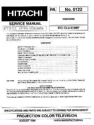 Service manual Hitachi 53SDX89B ― Manual-Shop.ru