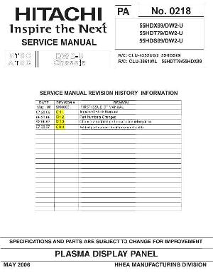 Сервисная инструкция Hitachi 55HDS69, 55HDT79, 55HDX99 ― Manual-Shop.ru