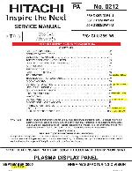 Service manual Hitachi 55HDX62, 55HDT52, 55HDS52, DW1-U