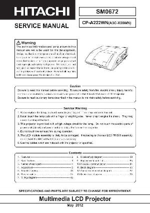 Service manual Hitachi CP-A222WN ― Manual-Shop.ru