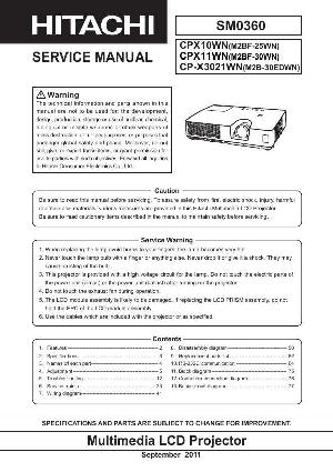 Service manual HITACHI CP-X3021WN ― Manual-Shop.ru