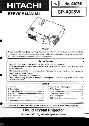 Сервисная инструкция Hitachi CP2574TAN, CP2874TAN ― Manual-Shop.ru