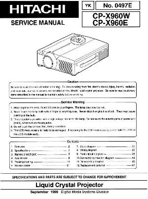 Сервисная инструкция Hitachi CP-X960 ― Manual-Shop.ru