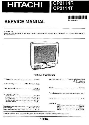 Сервисная инструкция Hitachi CPT-1433 ― Manual-Shop.ru