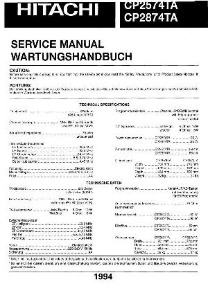Сервисная инструкция Hitachi CPT2266, CPT2666, CPT2785, CPT2788 ― Manual-Shop.ru