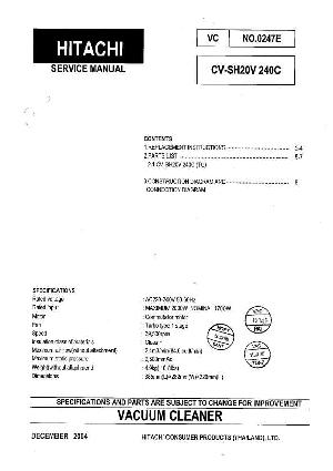 Сервисная инструкция Hitachi CV-SH20V, 240C  ― Manual-Shop.ru