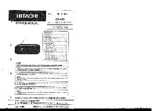 Сервисная инструкция Hitachi CX-450 ― Manual-Shop.ru