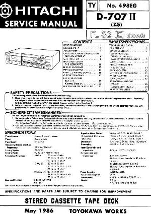 Сервисная инструкция HITACHI D-707ZS-II ― Manual-Shop.ru