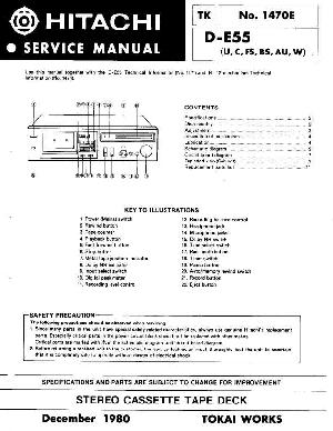 Сервисная инструкция Hitachi D-E55 ― Manual-Shop.ru
