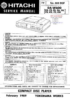 Service manual Hitachi DA-W600 ― Manual-Shop.ru