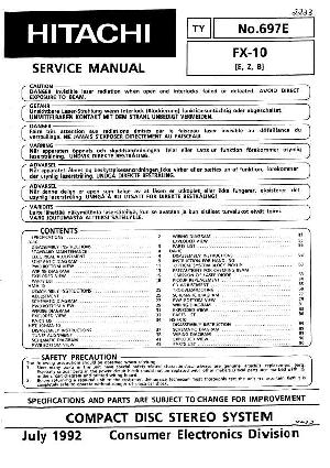 Сервисная инструкция Hitachi FX-10 ― Manual-Shop.ru