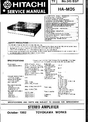 Сервисная инструкция HITACHI HA-MD5 ― Manual-Shop.ru