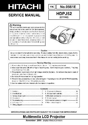 Service manual Hitachi HD-PJ52 ― Manual-Shop.ru