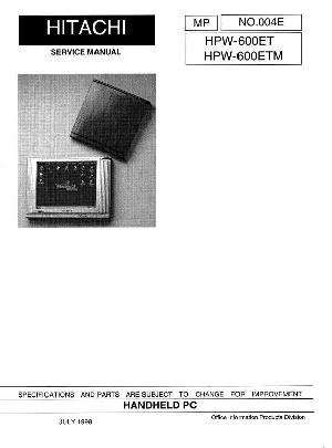 Сервисная инструкция Hitachi HPW-600ET ― Manual-Shop.ru